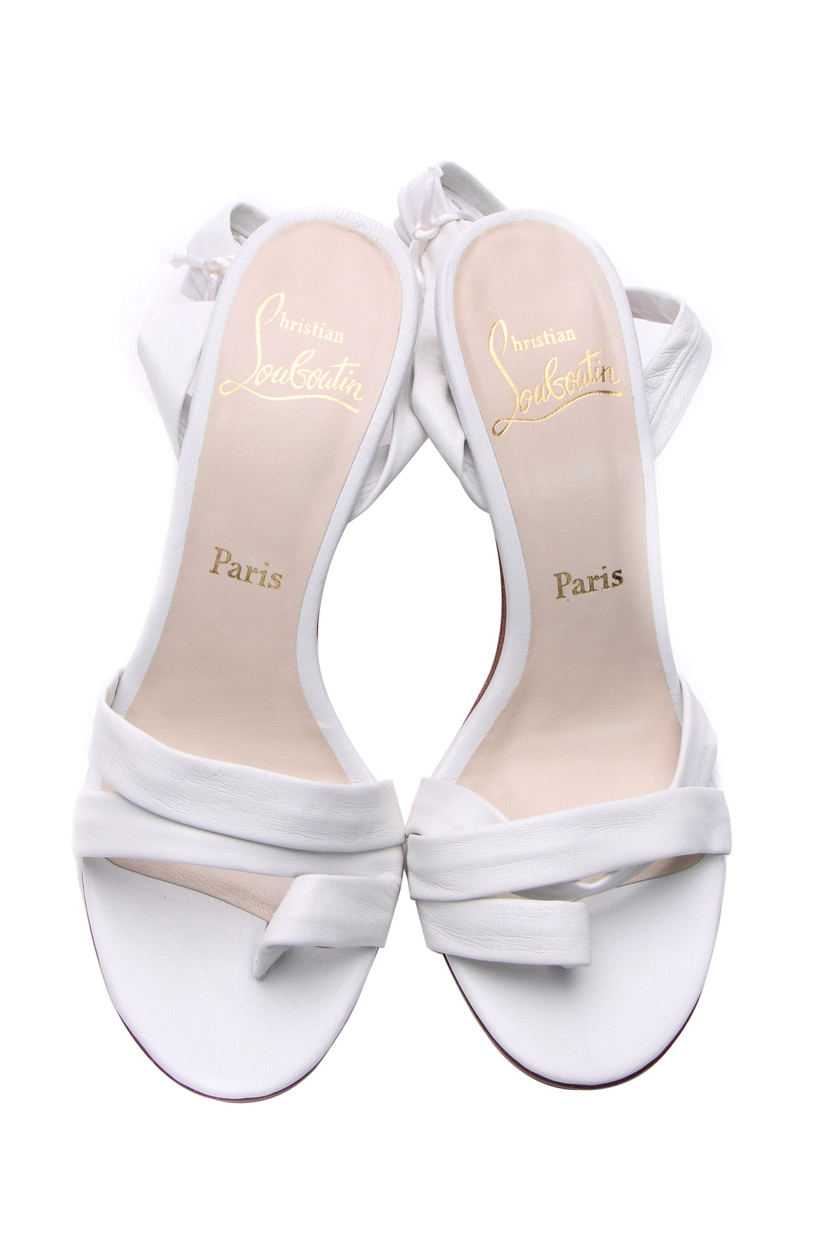 Louboutin Tribande Autographed Wrap Sandals - Size 37.5