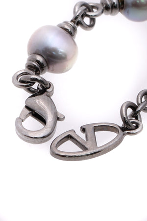 Valentino Pearl Letter Station Necklace