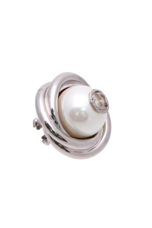 Gucci Pearl GG Clip On Earrings