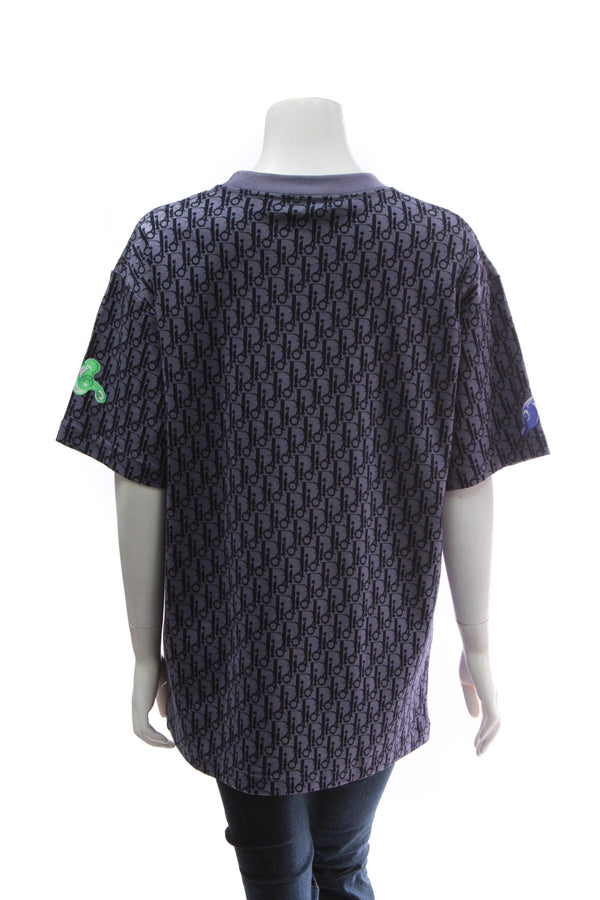 Pre-owned Louis Vuitton Bead-embroidered Cotton T-shirt Black