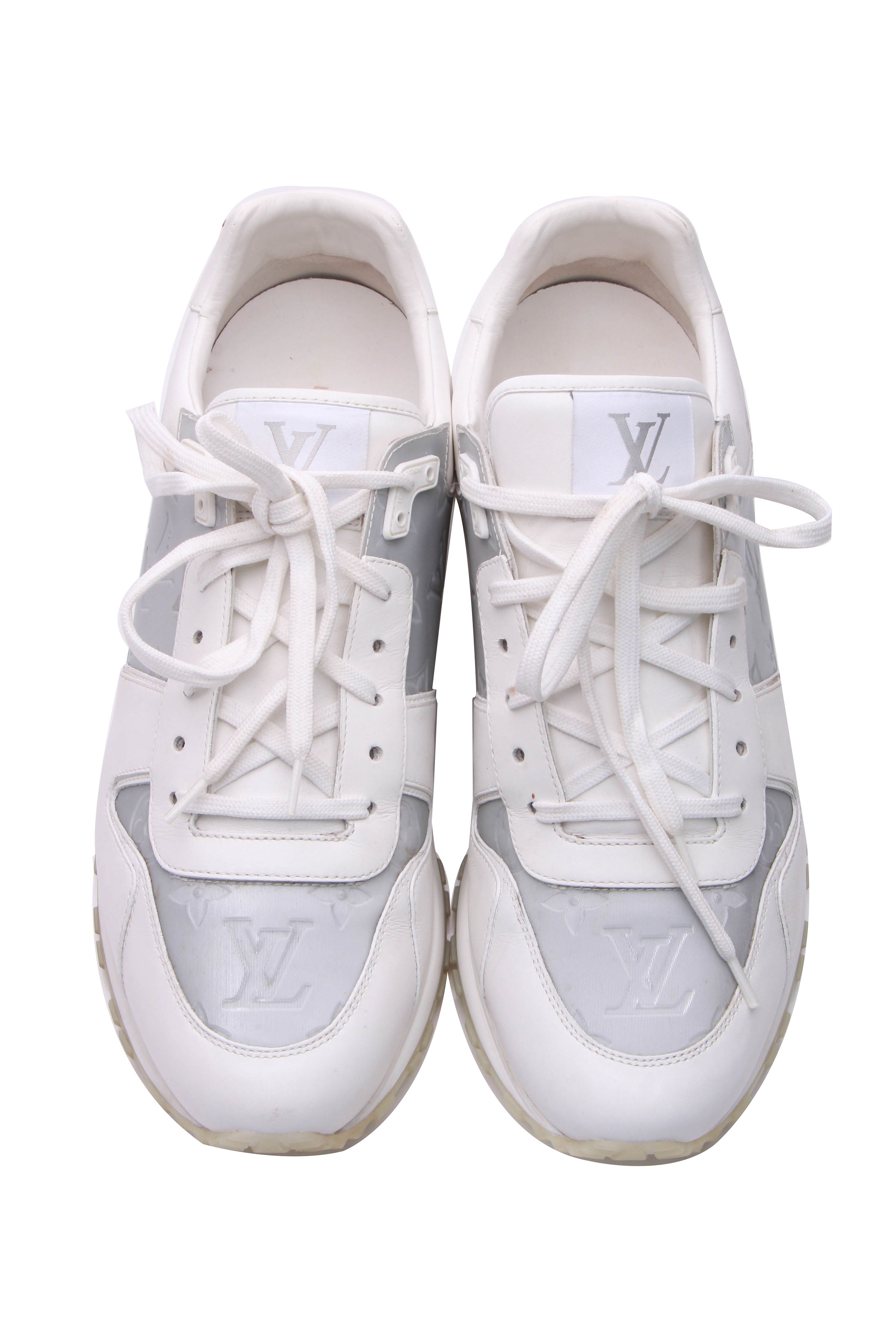 LOUIS VUITTON Glazed Calfskin Mens Beverly Hills Sneakers 5.5