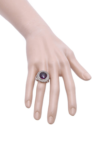 David Yurman 12mm Amethyst Cerise Ring - Size 5.25