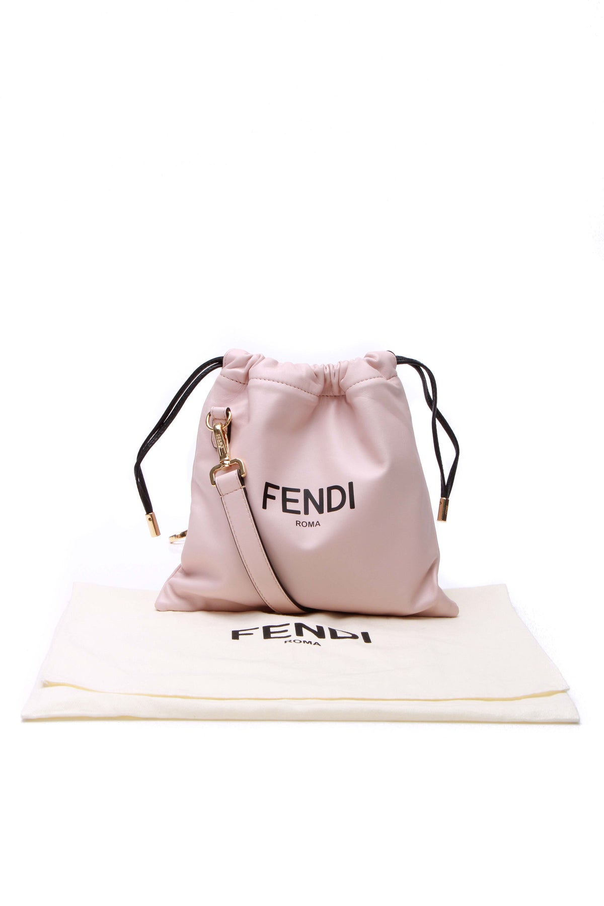 Fendi Roma Flat Pouch Large - Pink leather pouch