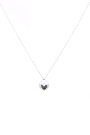 Tiffany 3 Diamond Heart Pendant Necklace