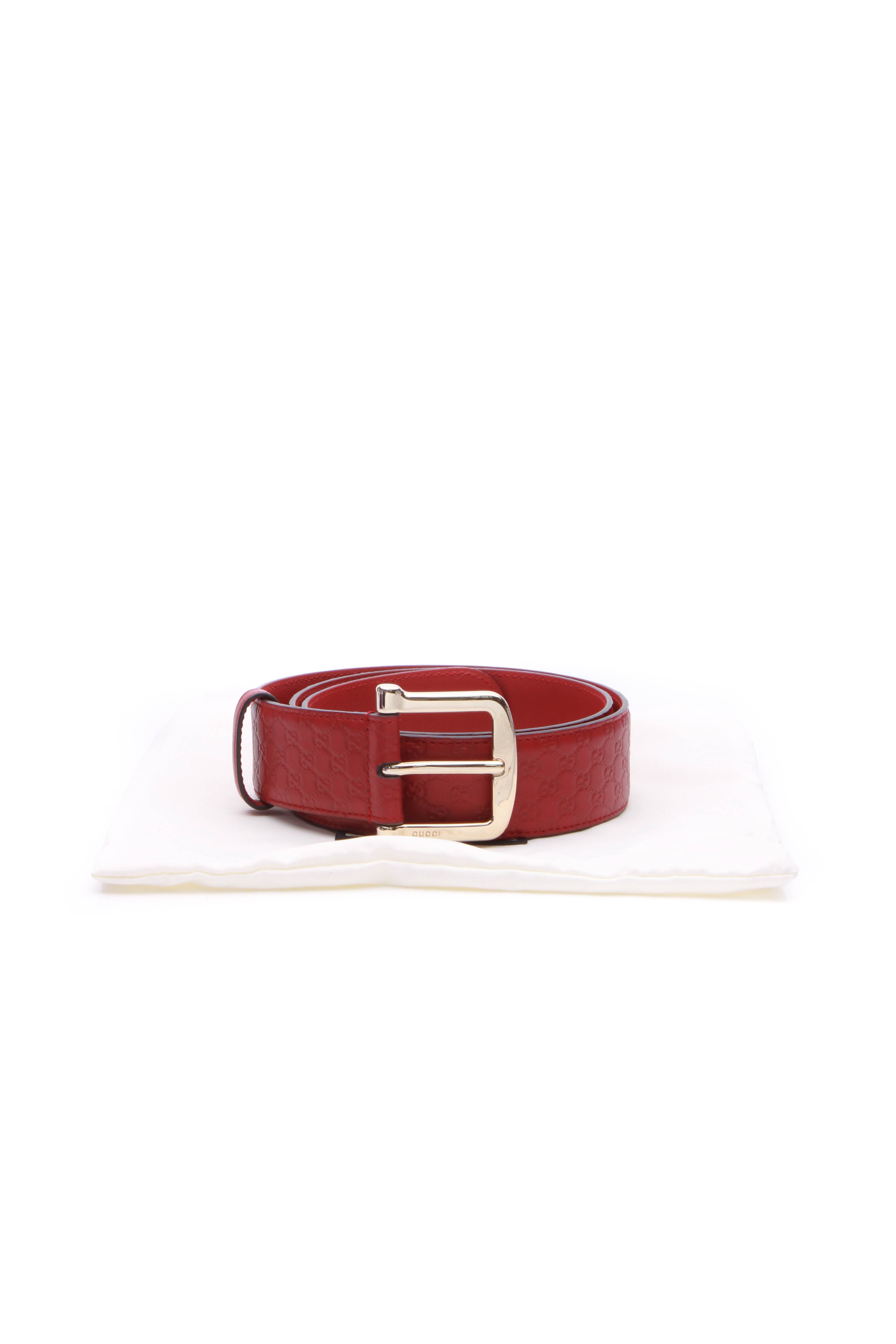 Gucci Micro Guccissima Embossed Leather Belt